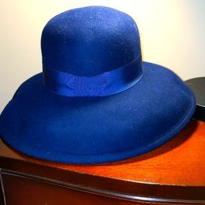 Vintage Navy Wool Hat